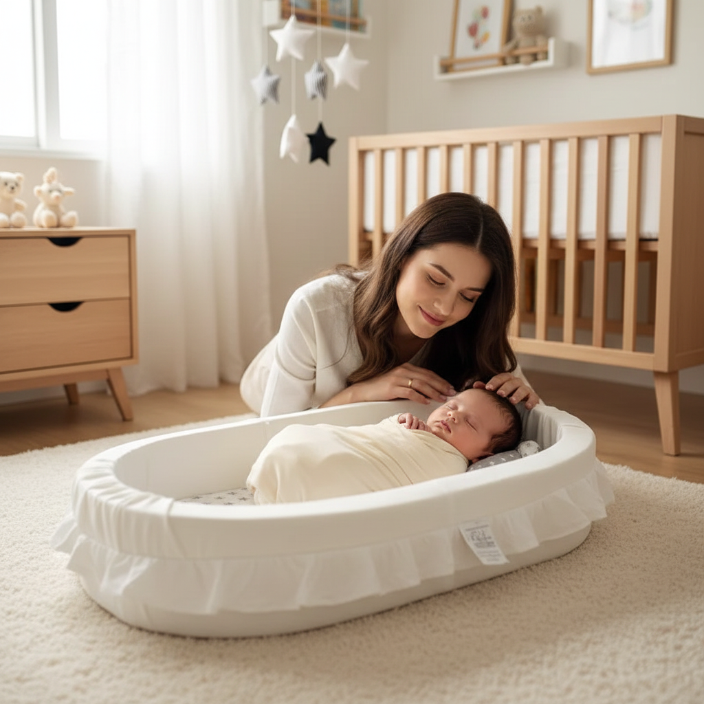 couffin bebe fille blanc confort et securité