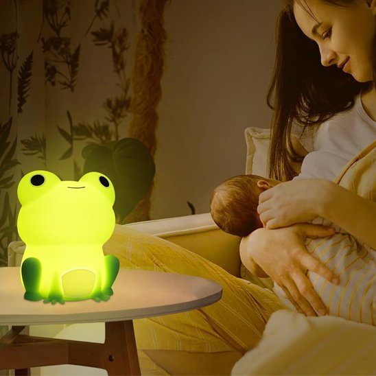 Veilleuse bébé-grenouille-vert