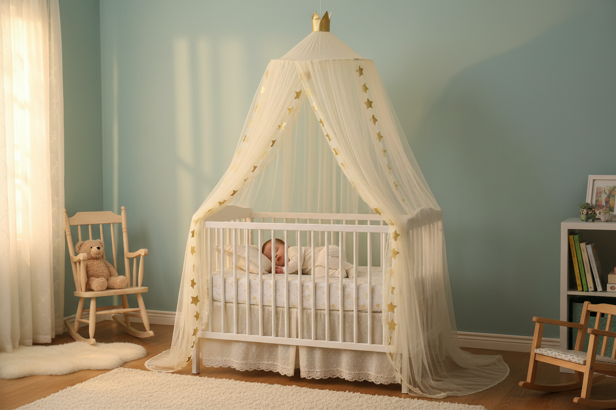 Lit Bébé Moustiquaire-chateaux-paisble