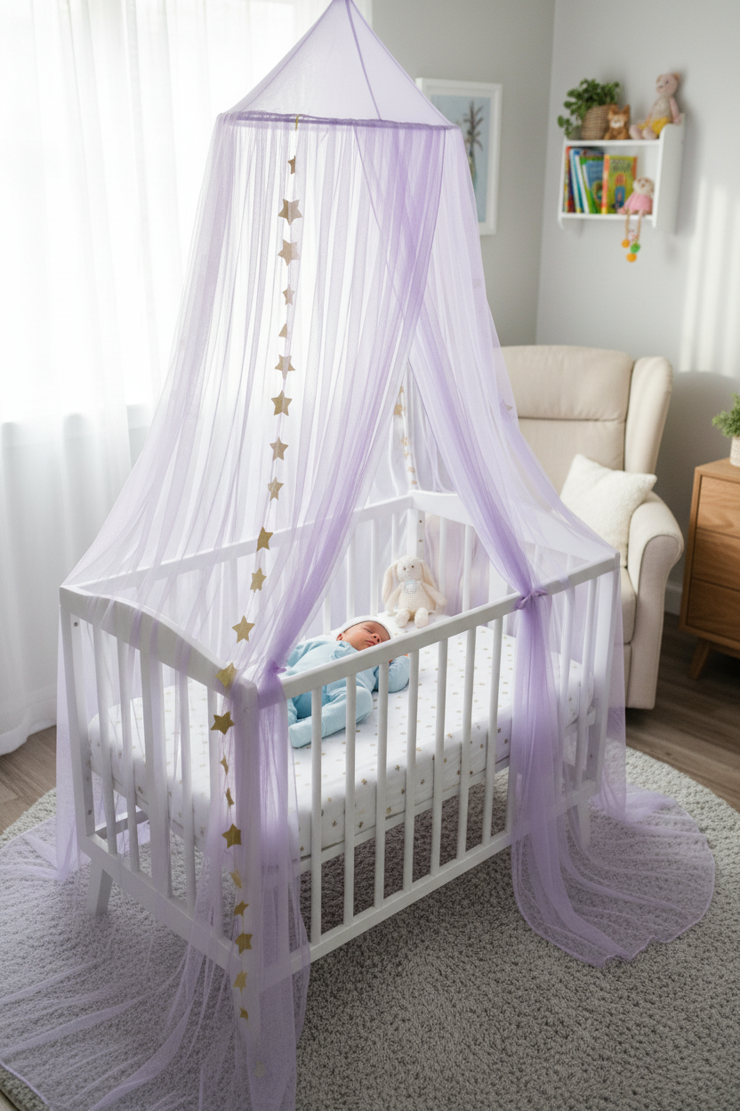 Lit Bébé Moustiquaire-chateaux-sereines