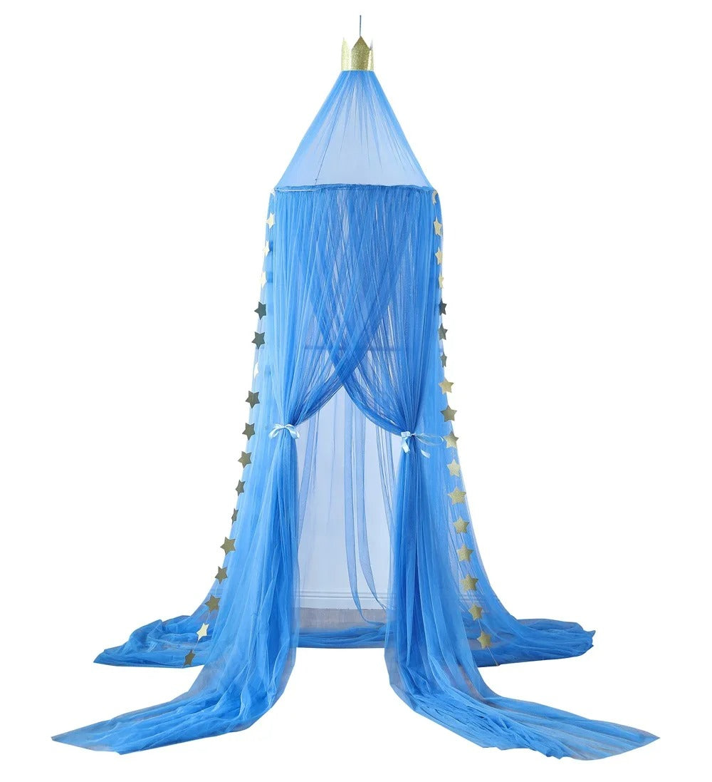 Lit bébé Moustiquaire-chateaux-bleu