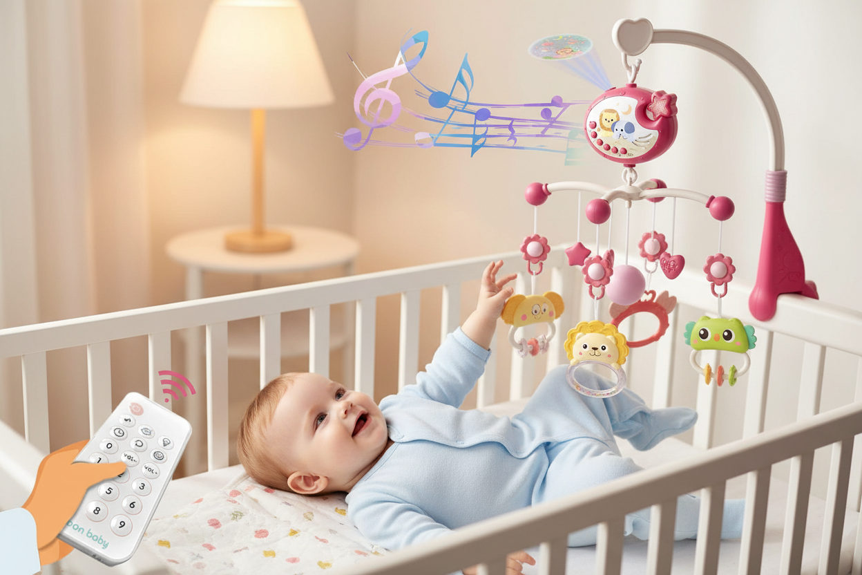Mobile musical bébé pink melodie