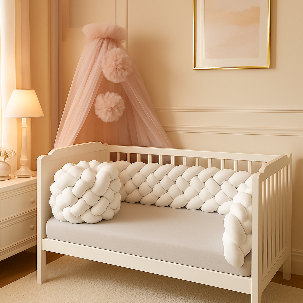 Tresse de lit-cocon-blanc