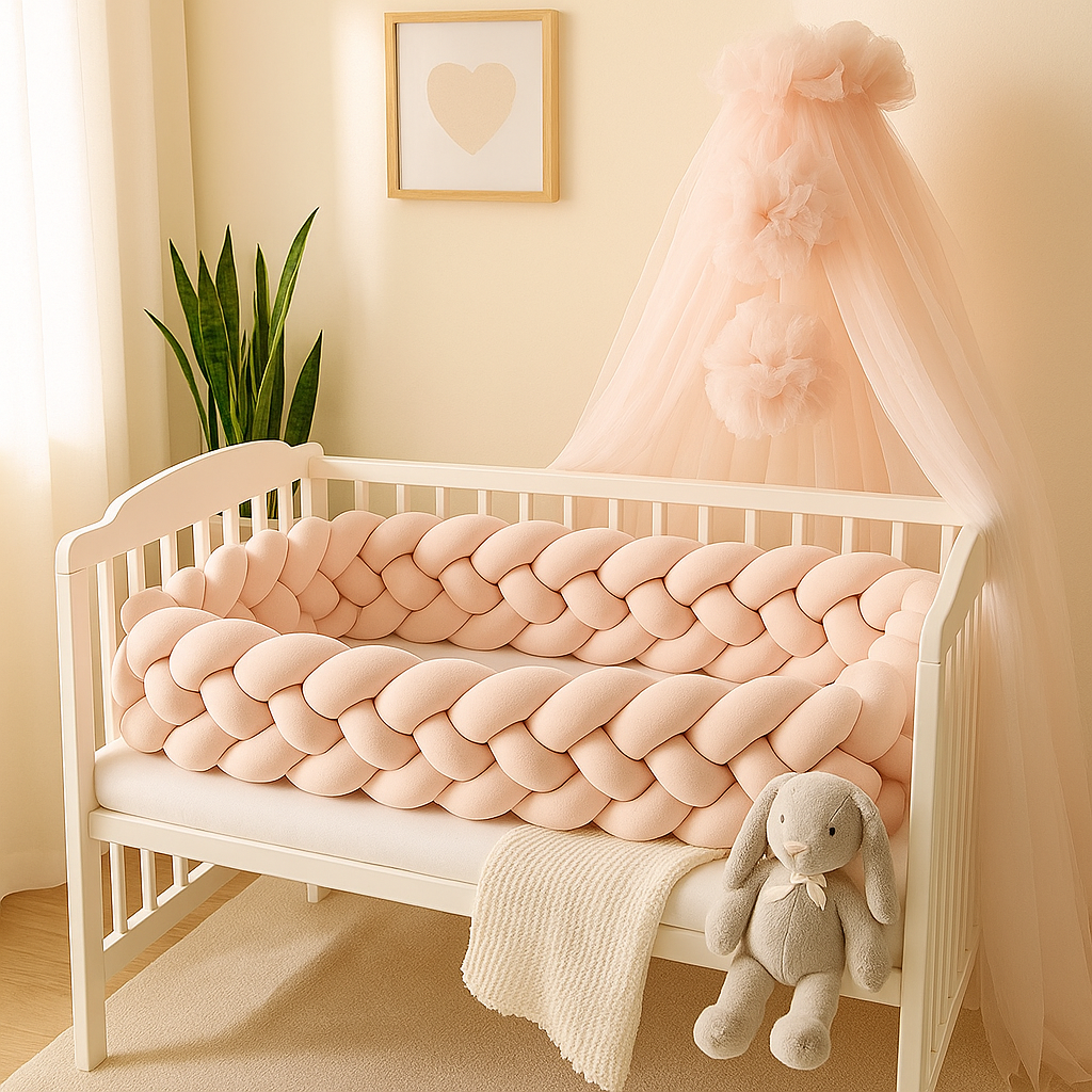 Tresse de lit-cocon-rose