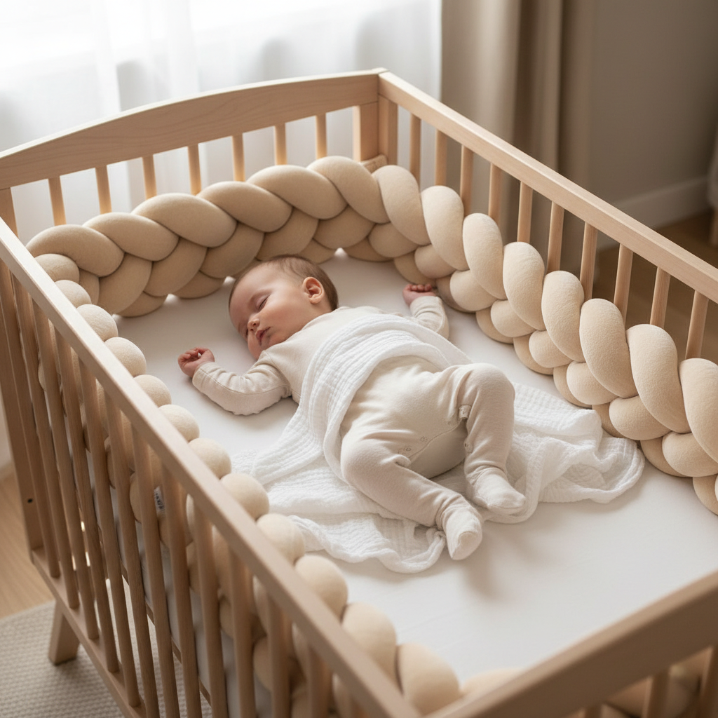 Tresse de Lit Bébé | Cocon Protecteur Velouté - Sécurité Douce | Baby Astrance