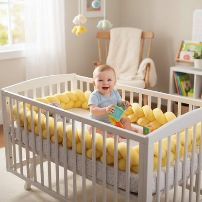 Tresse de Lit Bébé | Cocon Protecteur Velouté - Sécurité Douce | Baby Astrance