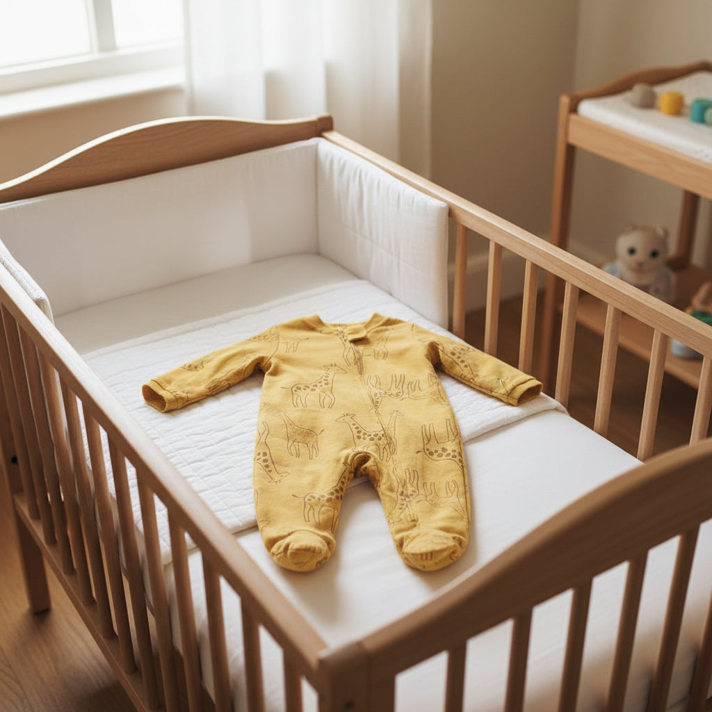 bébé pyjama jaune moutarde