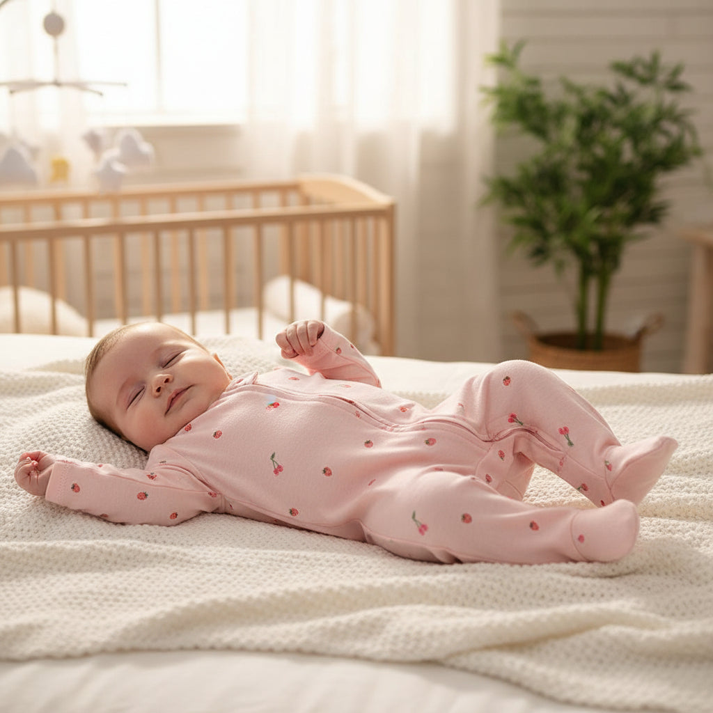 bébé pyjamas rose a cerise