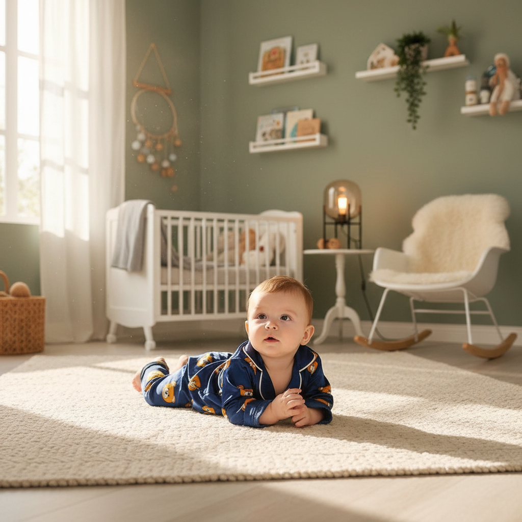 bébé pyjamas bleu mignon