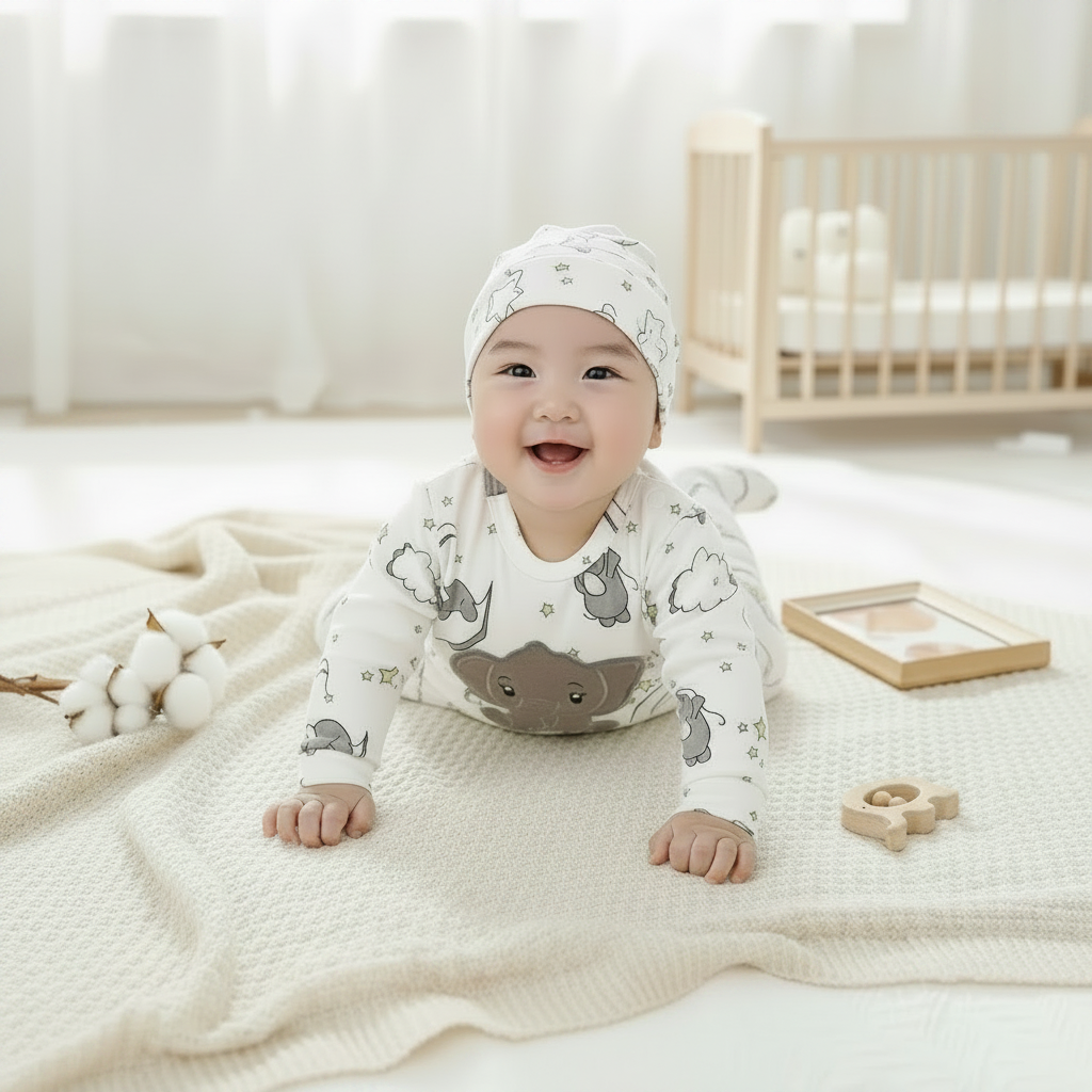 bébé pyjamas éléphant  mignon