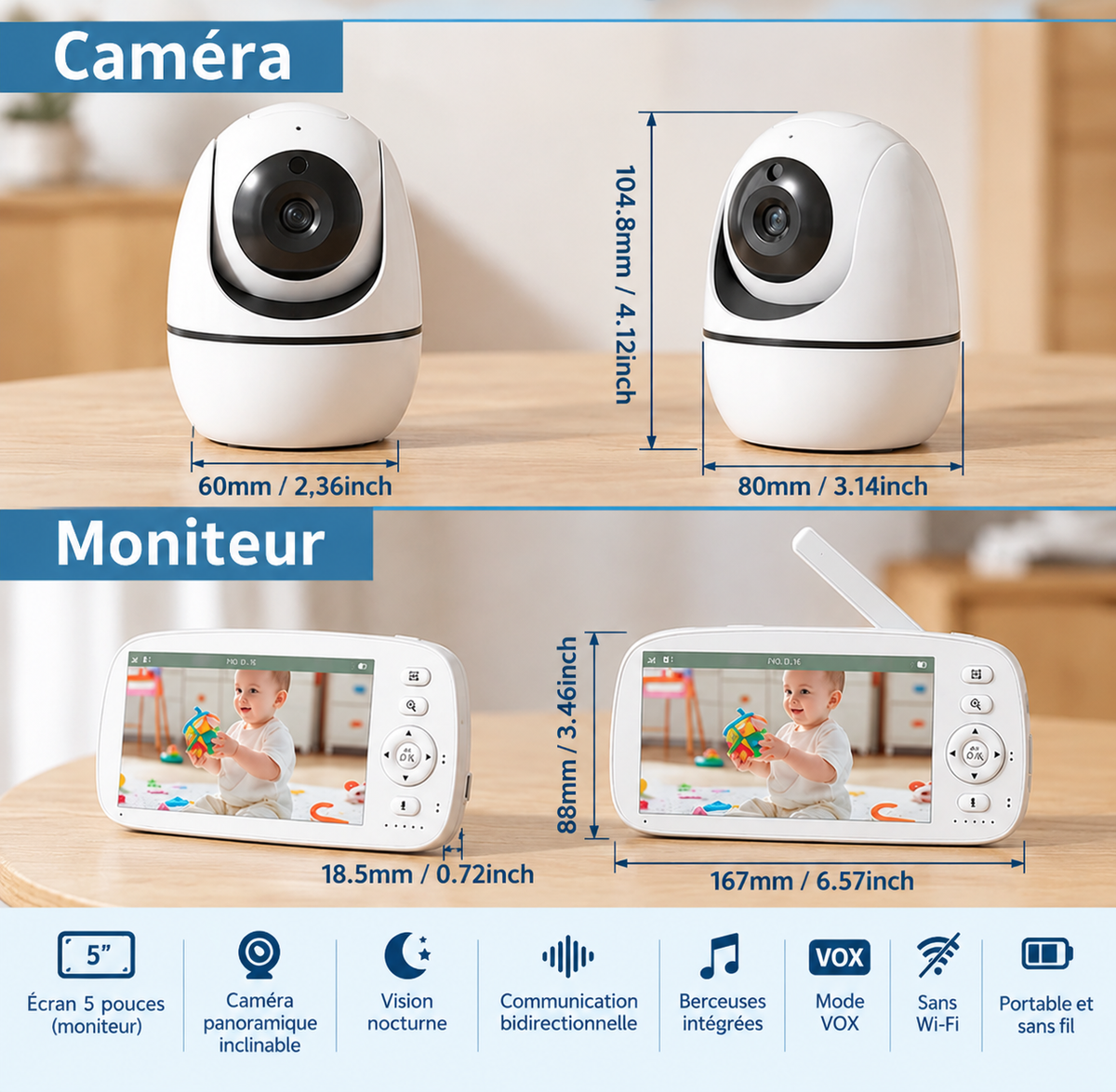camera babyphone surveillance bébé