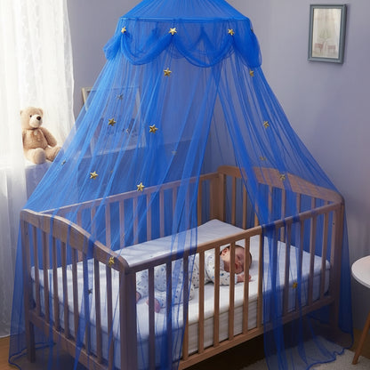 ciel de lit bebe-bleu-protecteur