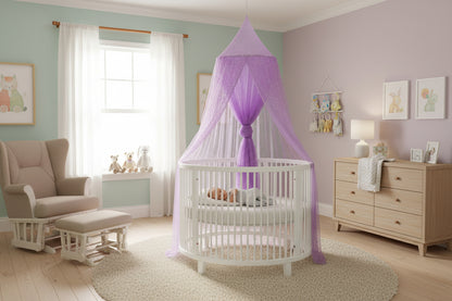 ciel de lit bebe-violet