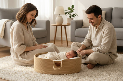 couffin en osier bebe douillet