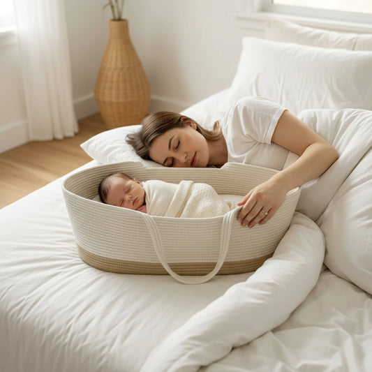 couffin en osier pour bébé nid securisé
