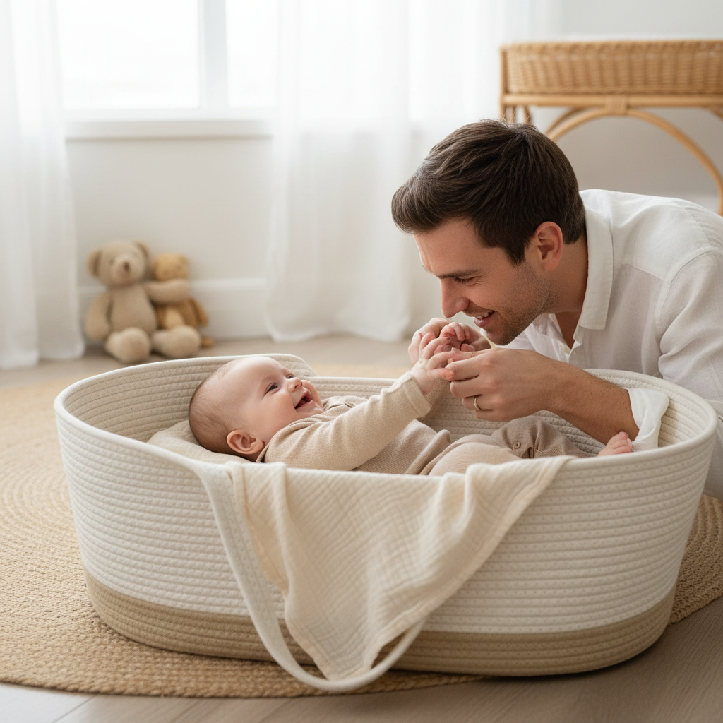couffin en osier pour bébé cocon liberté