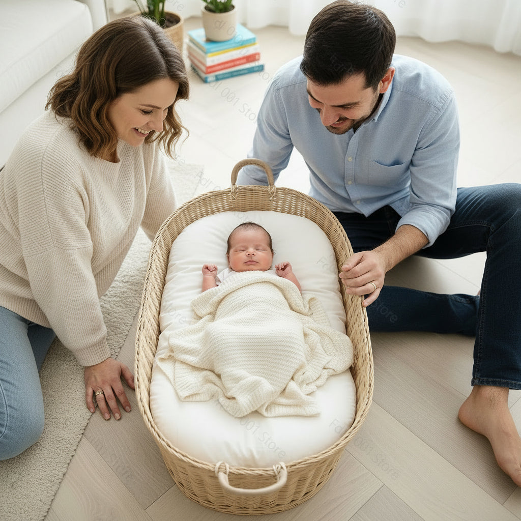 couffin osier bébé nid maternel