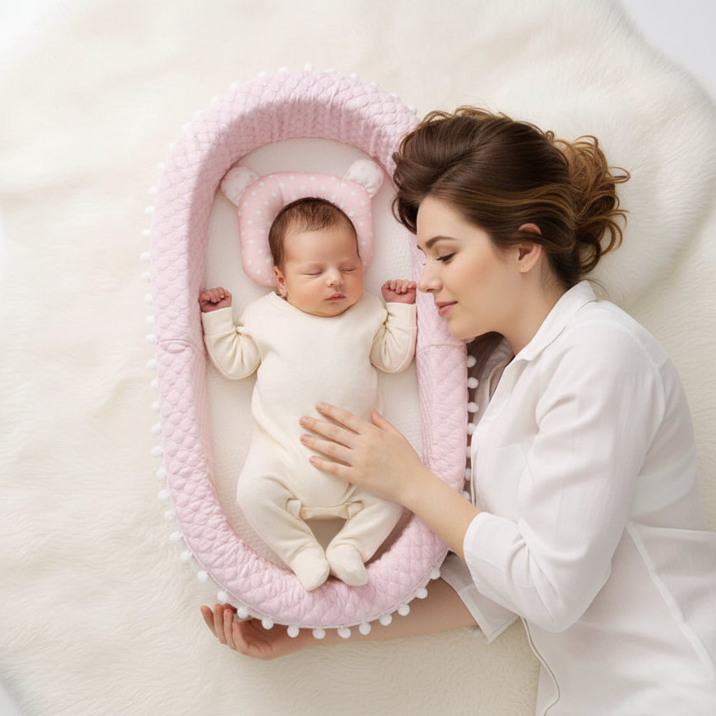 couffin pour bébé cocon rose