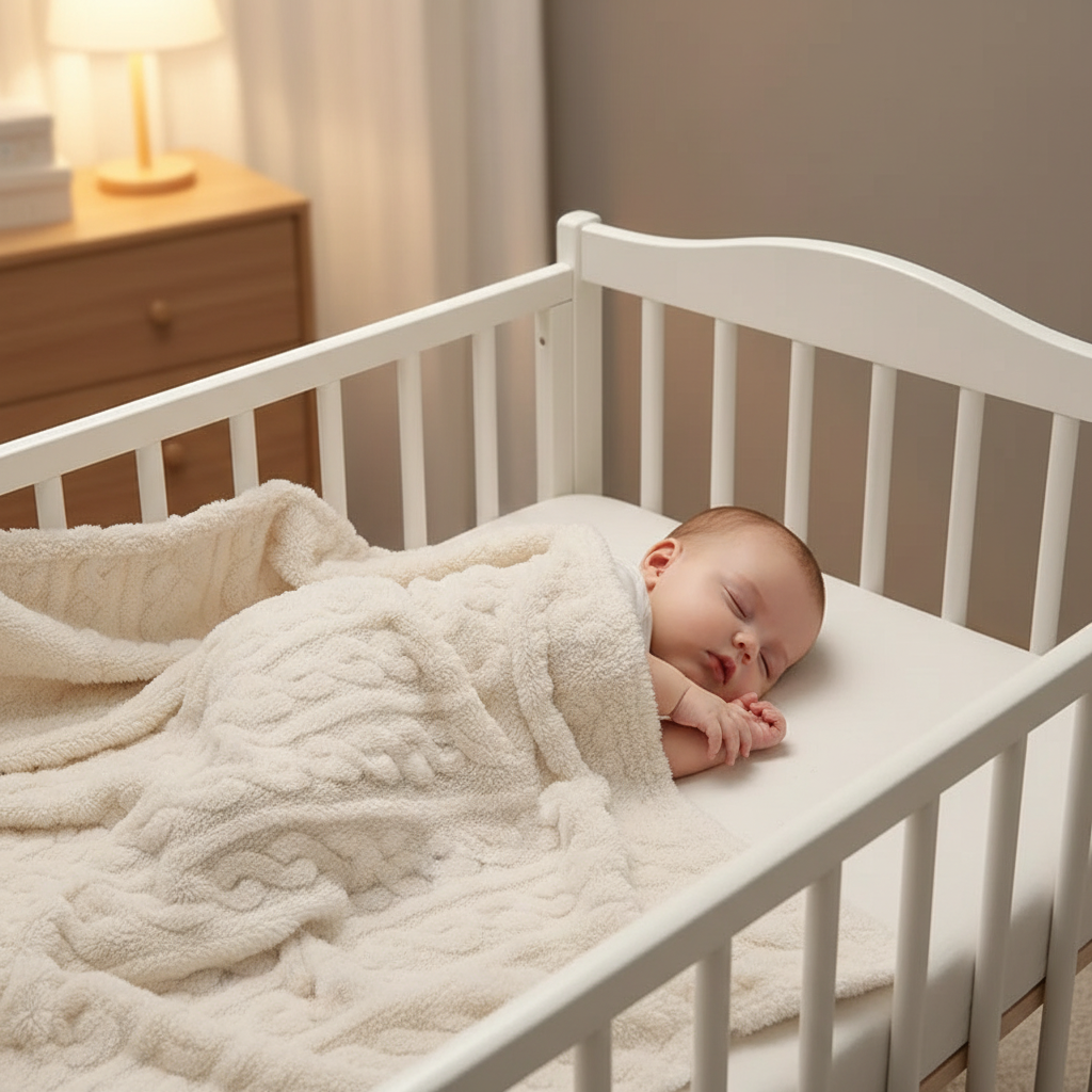 couverture bébé chaude blanc cocon