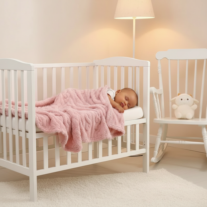 couverture bébé chaude rose cocon
