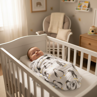 couverture bebe legere blanc manchon