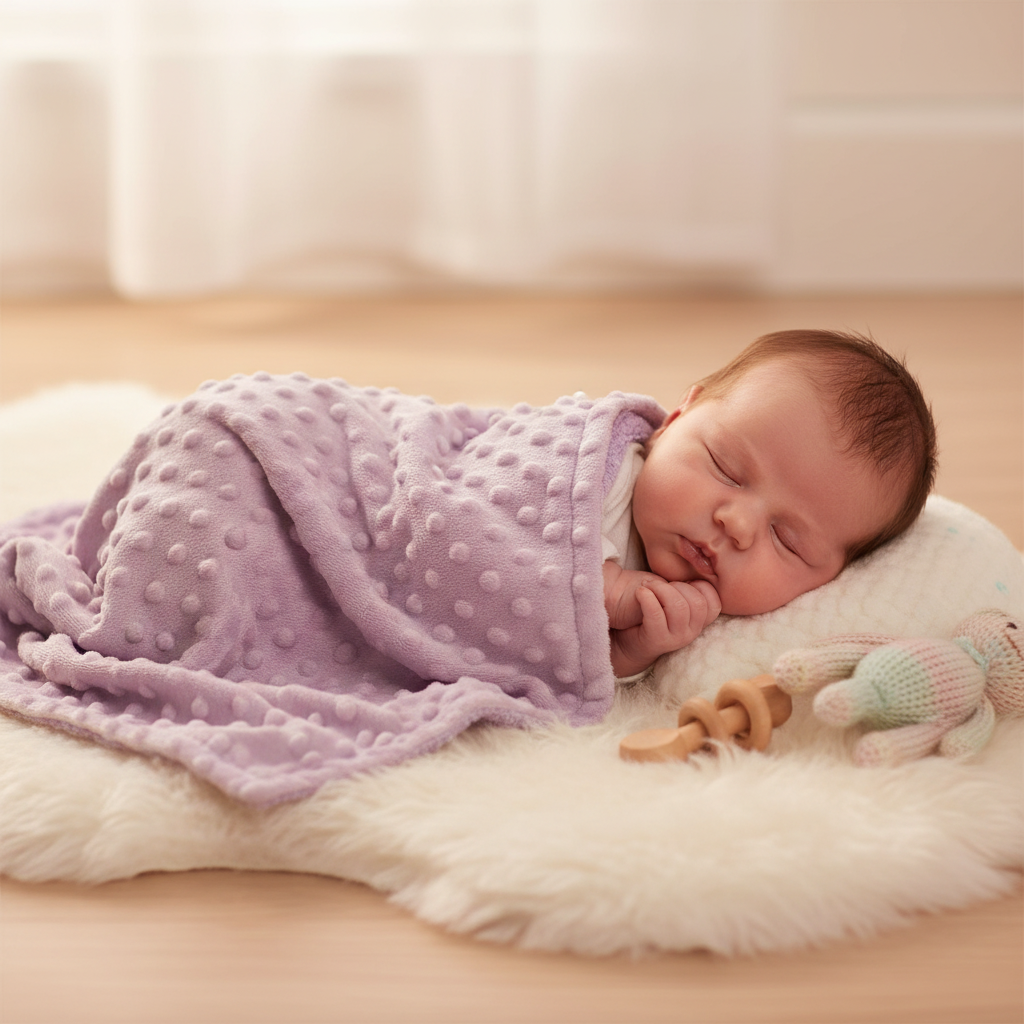  couverture chaude bebe doux viole 