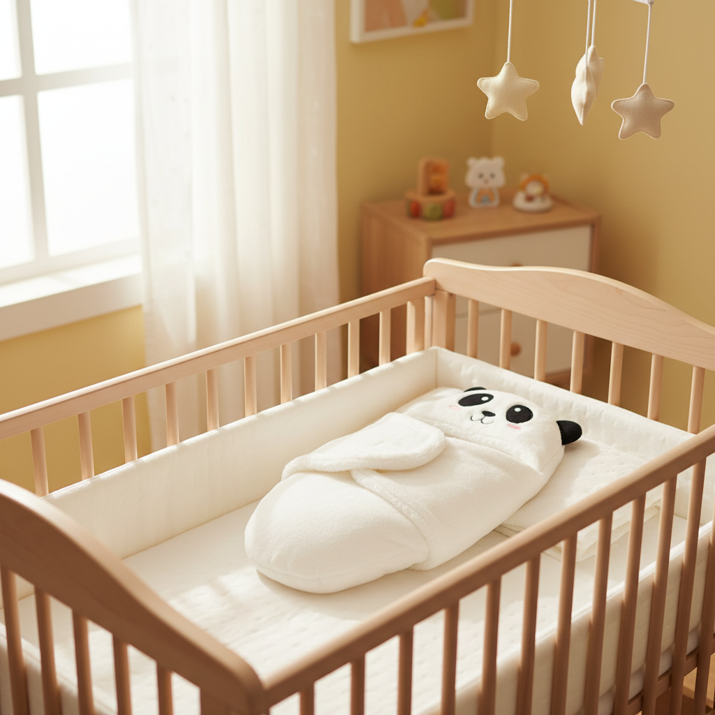  couverture enveloppante bebe hiver blanc cocon