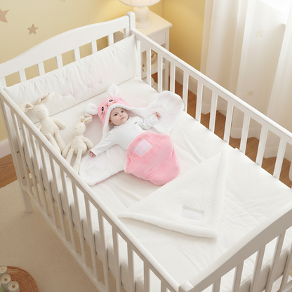  couverture enveloppante bebe hiver rose cocon