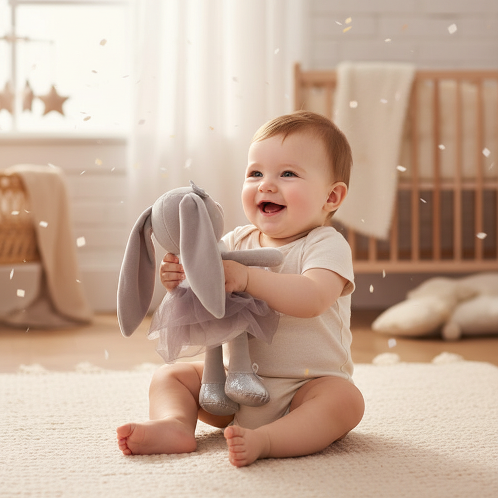 doudou bebe fille-lapin-rose-nude