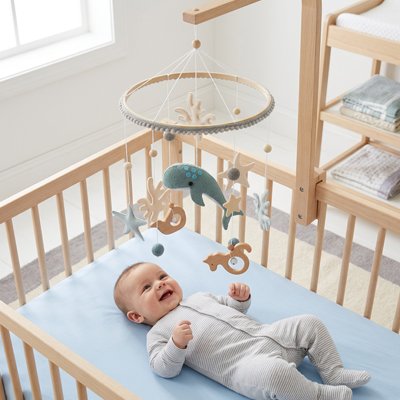 Mobile bebe- coquillages