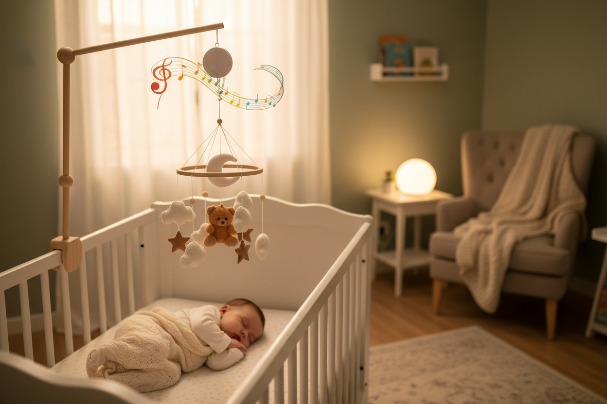 mobile bebe nuage blanc