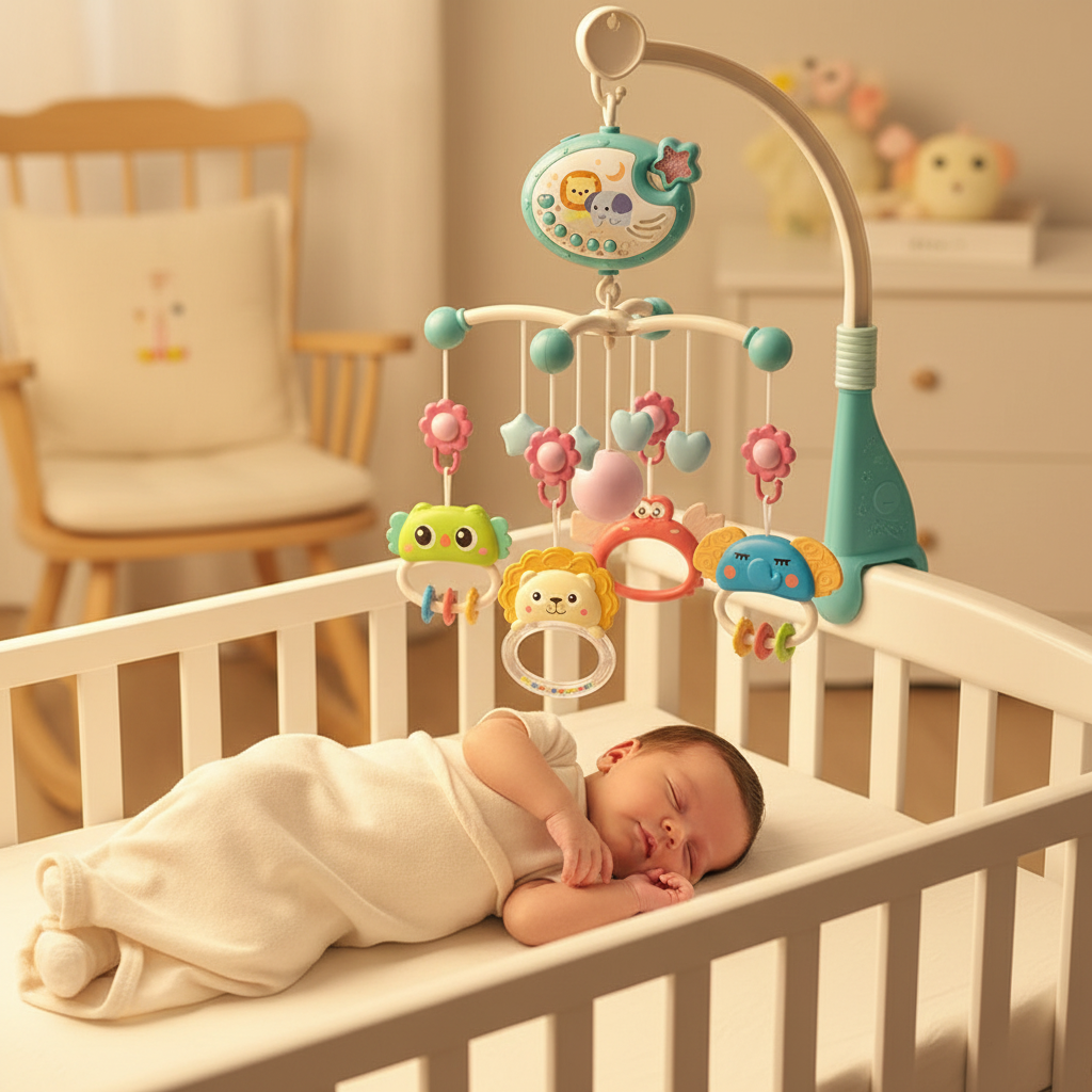 mobile musical bébé hochet animal
