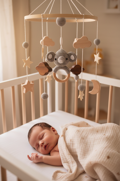 mobile bebe pour lit cocon étoile