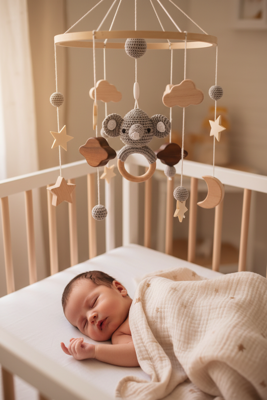 mobile bebe pour lit cocon étoile