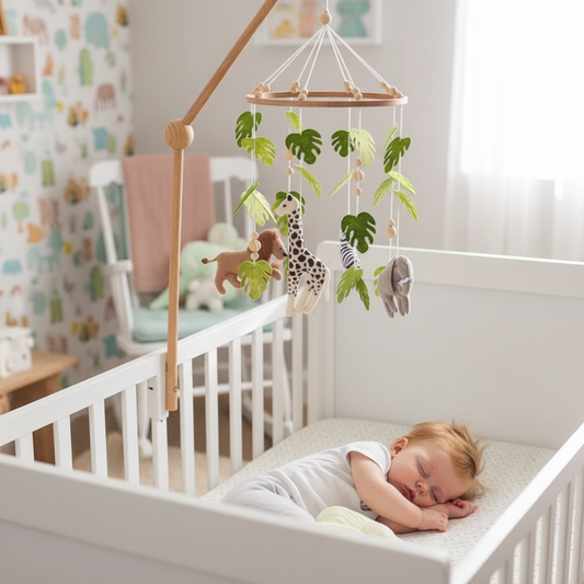  mobile bébé pour lit feuillage verte