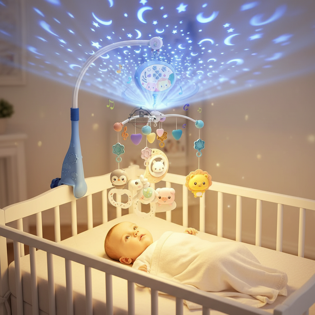 mobile musicale bébé lumiere plafon