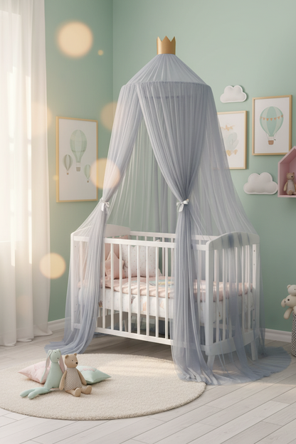 moustiquaire lit bebe-gris