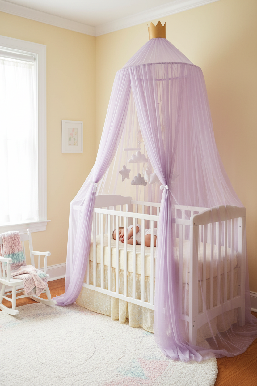moustiquaire pour lit bébé-chateau-hypoallergique
