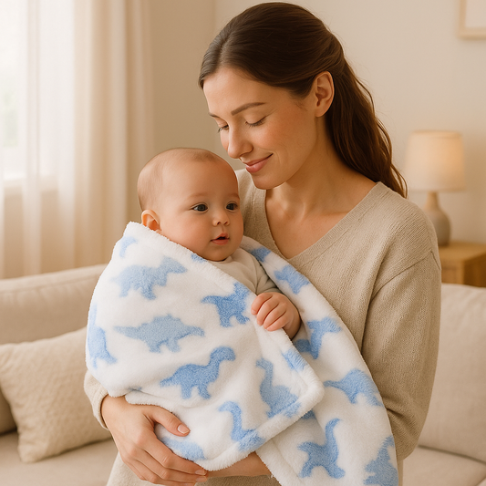 plaid bébé-blanc