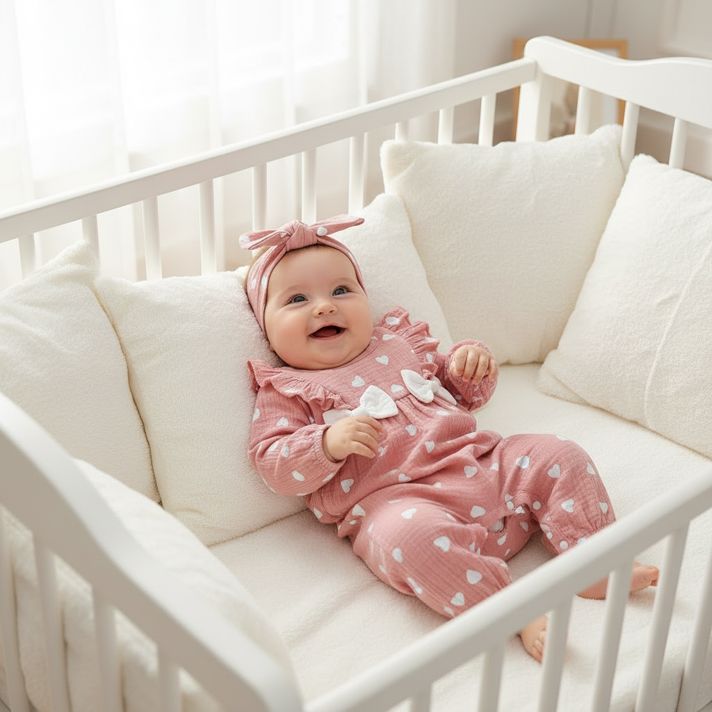 pyjama bébé fille sourire de cœur