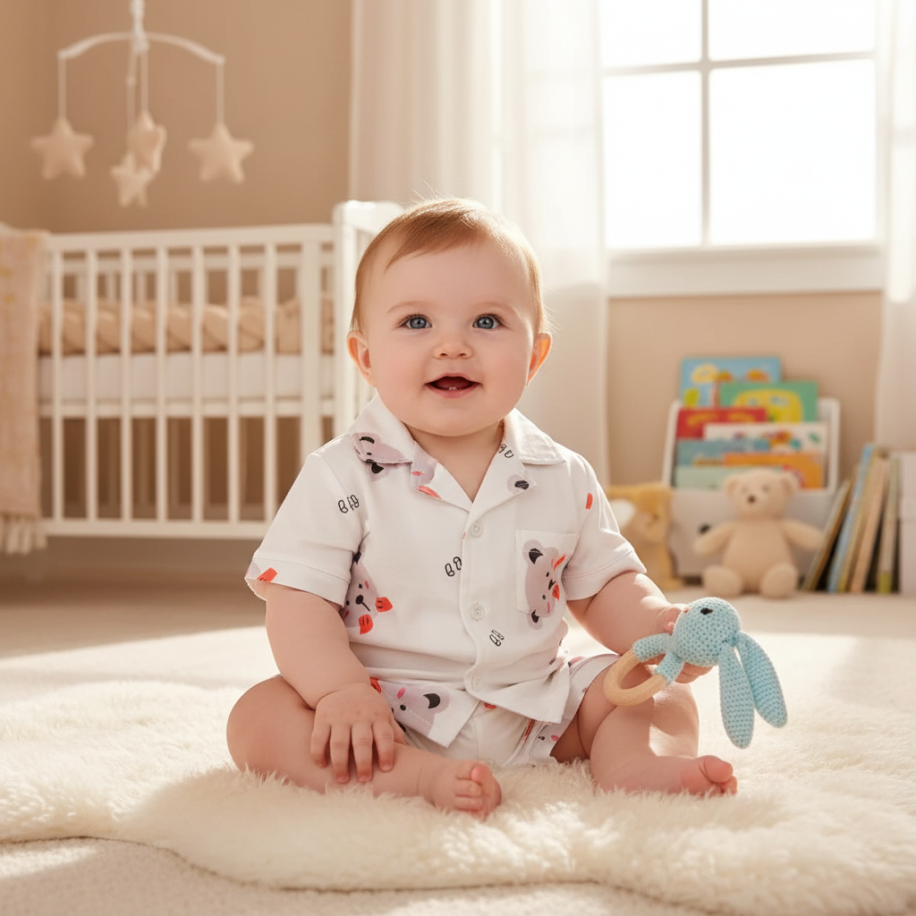 pyjama été bébé sourire