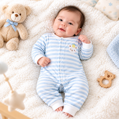  pyjama été bébé garcon 1mois a rayure bleu