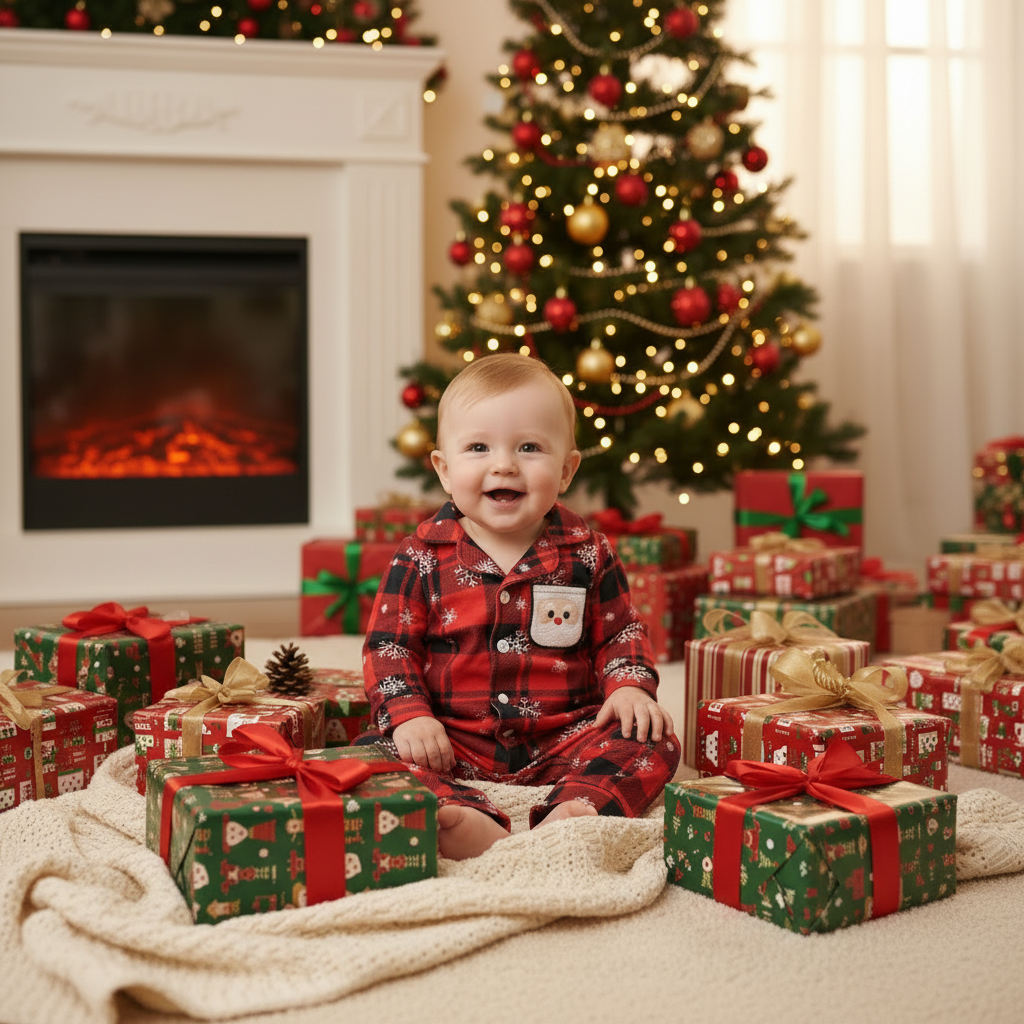 pyjama noël pour bébé sourire