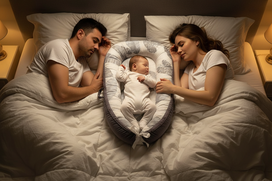 reducteur de lit bebe-feuille-gris