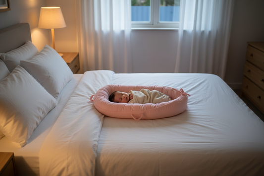 reducteur de lit bebe-rose