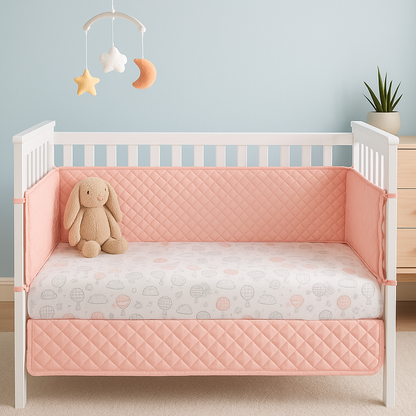 tour de lit-rose-bébé