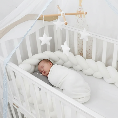 tour de lit tresse-doudou-blanc