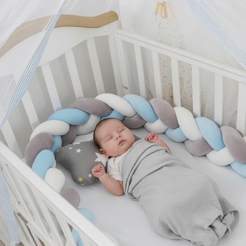 Tour de lit tresse | Cocon Sécurité - Protection Douce | Baby Astrance