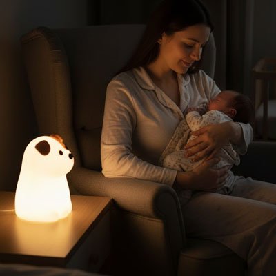 Veilleuse bébé-animal 