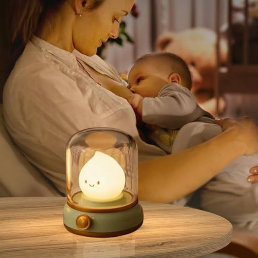 Veilleuse bébé-Cloche en verre 